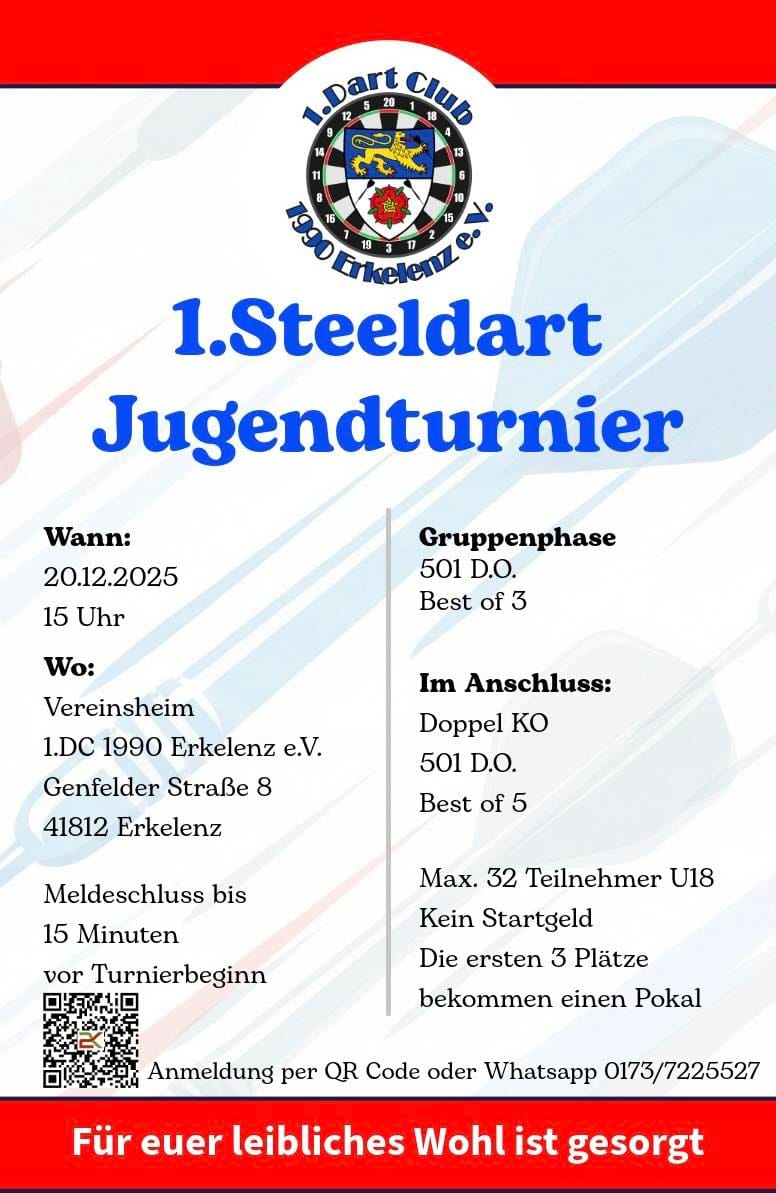1. Steeldart Jugendturnier DC 1990 Erkelenz