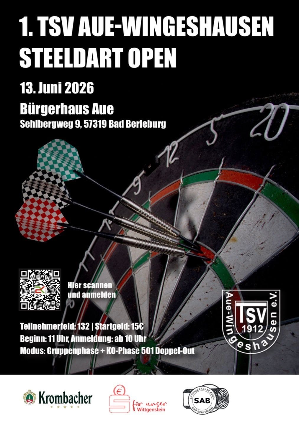 1. TSV Aue-Wingeshausen Steeldart Open