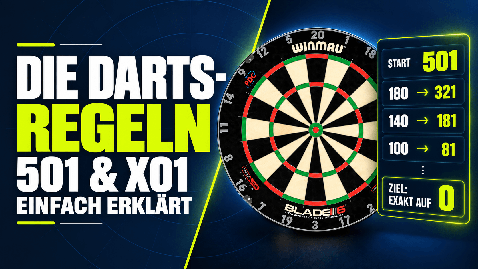 Die Darts-Regeln: 501 und X01 erklärt