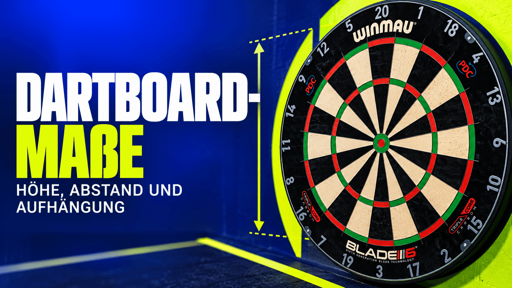 Dartboard-Maße: Höhe, Abstand und Aufhängung