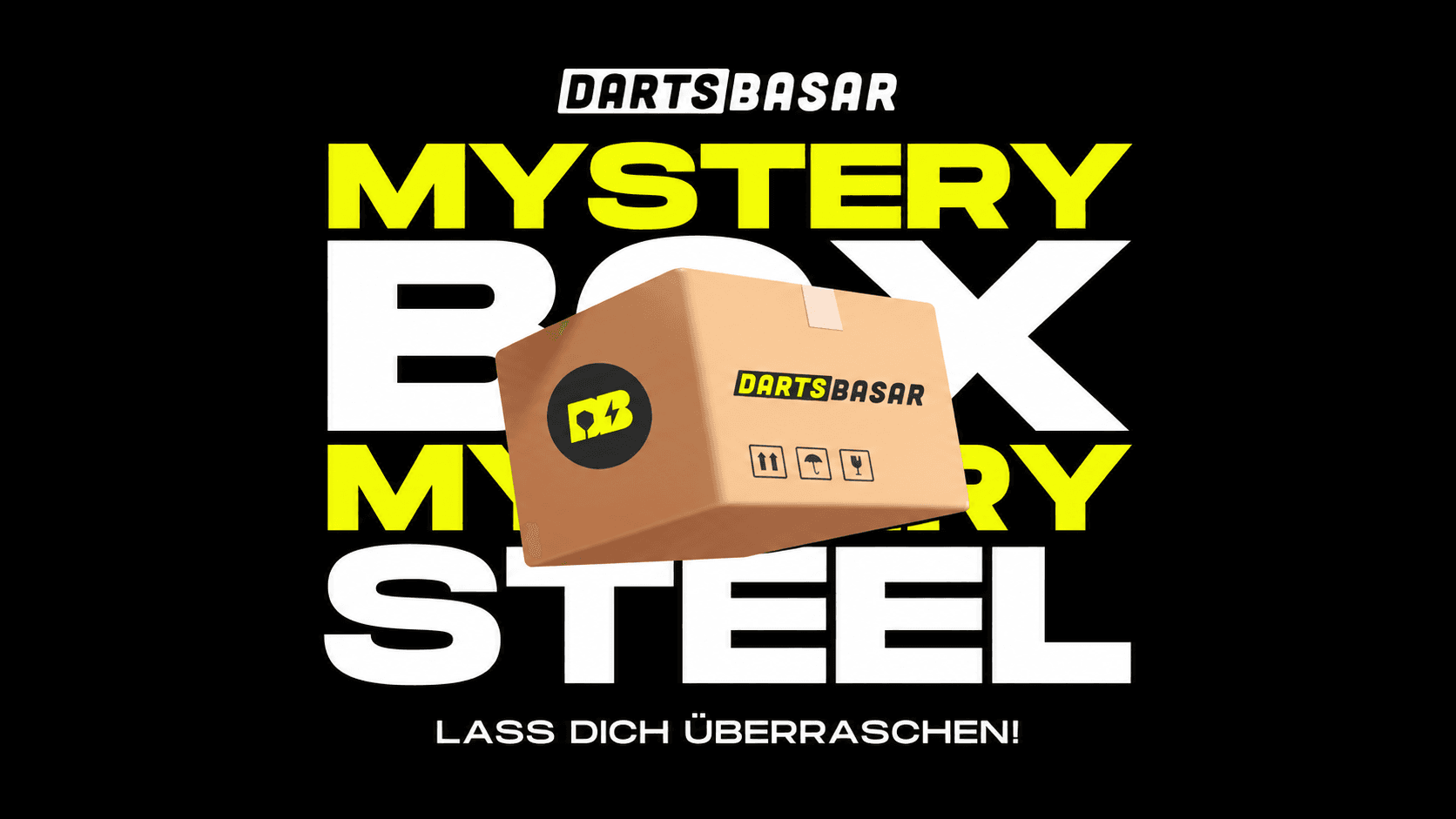 Preise: 50€ Darts Basar Mystery Box
