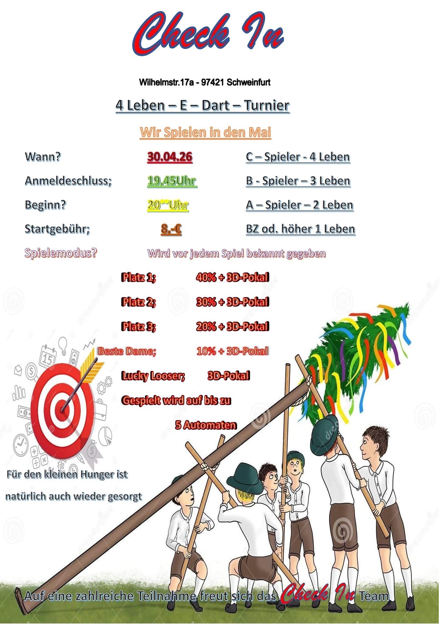4 Leben - E - Dart - Turnier