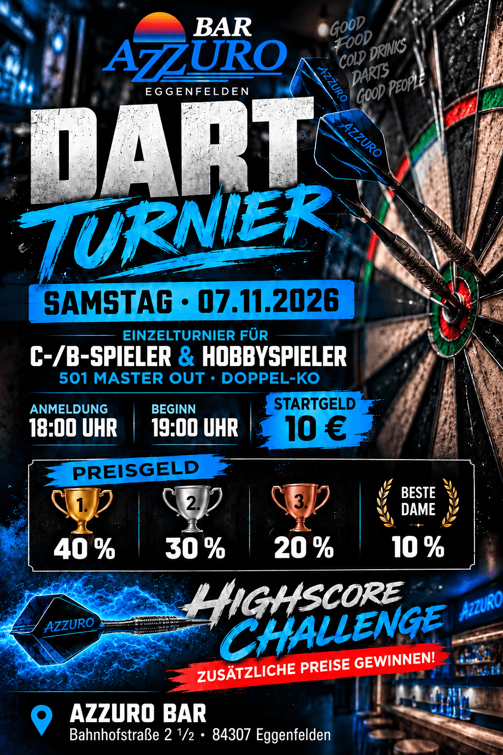 Azzuro Bar Dart Turnier – Bild 1