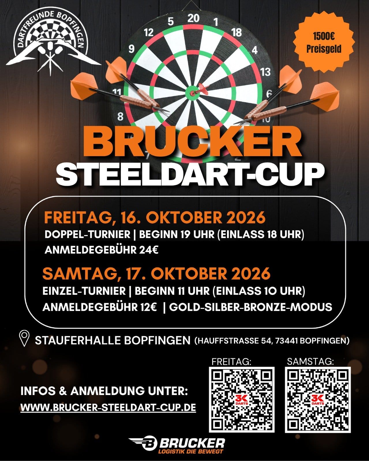 BRUCKER-Steeldart-Cup 2026 | Einzel-Turnier – Bild 1