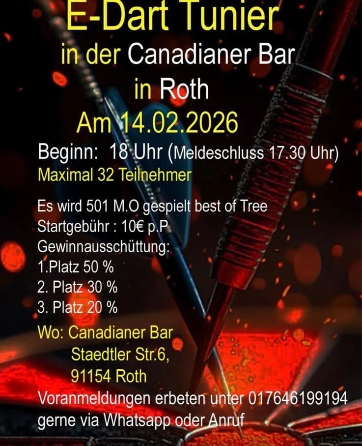 E-Dart Tunier in der Canadianer Bar