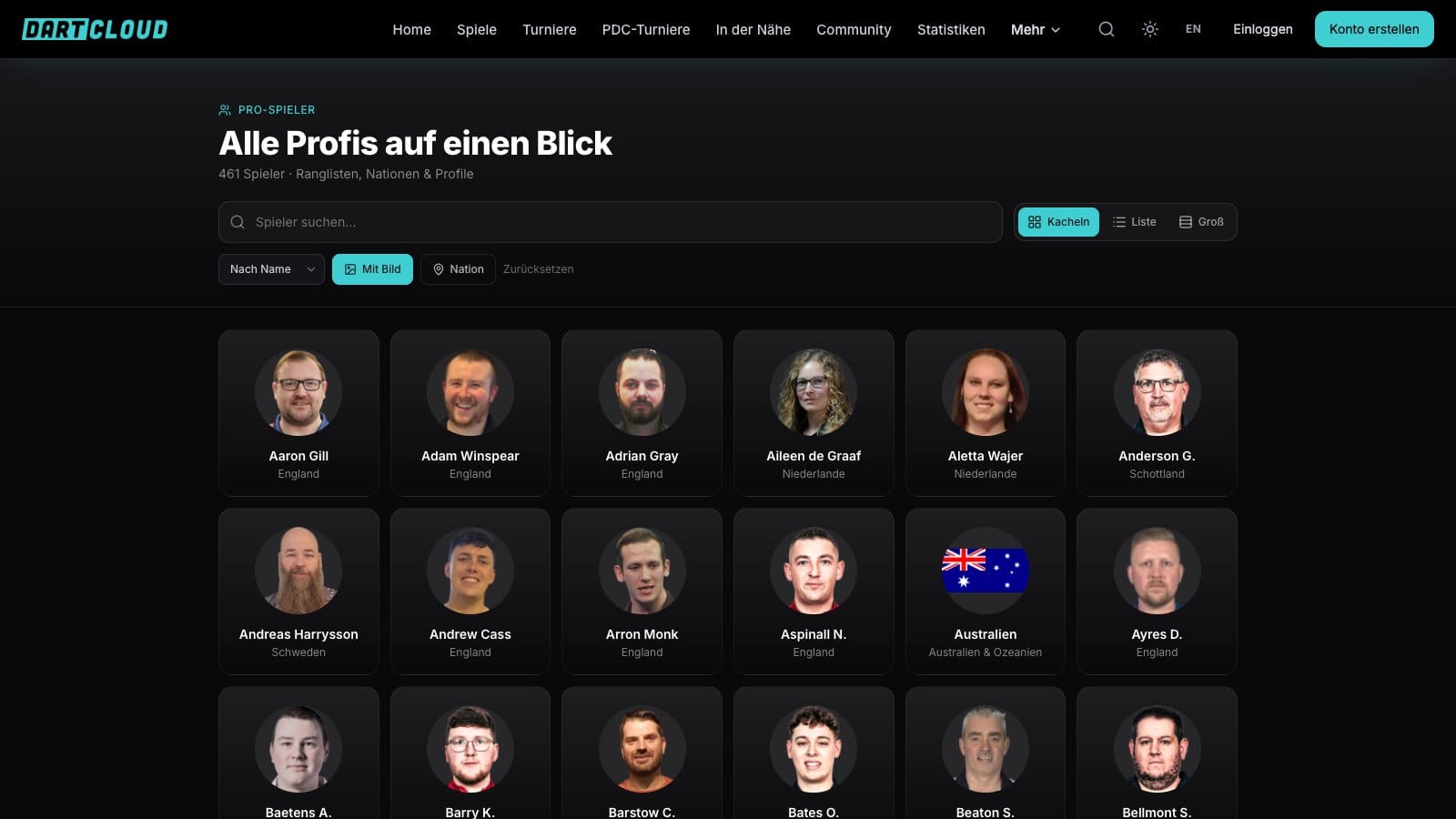 Spielerprofil, Scorer und Statistiken
