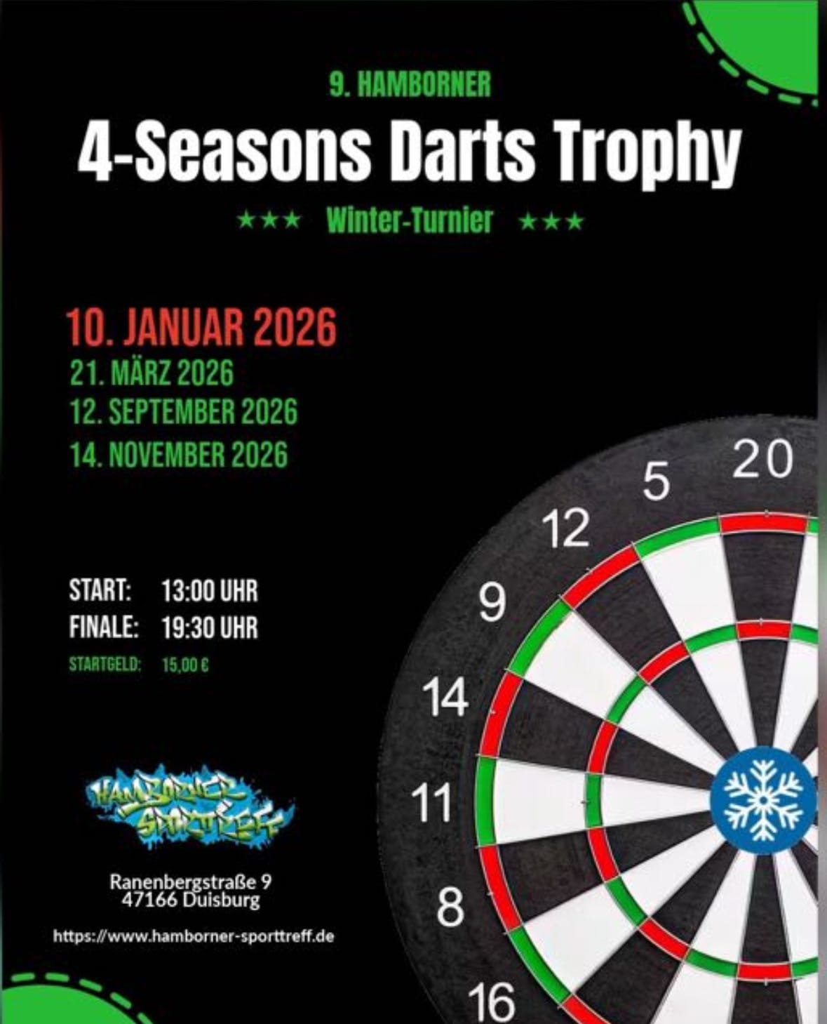Hamborner 4-Seasons Darts Trophy – Bild 1