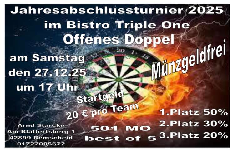 Jahresabschlussturnier 2025 Bistro Triple One