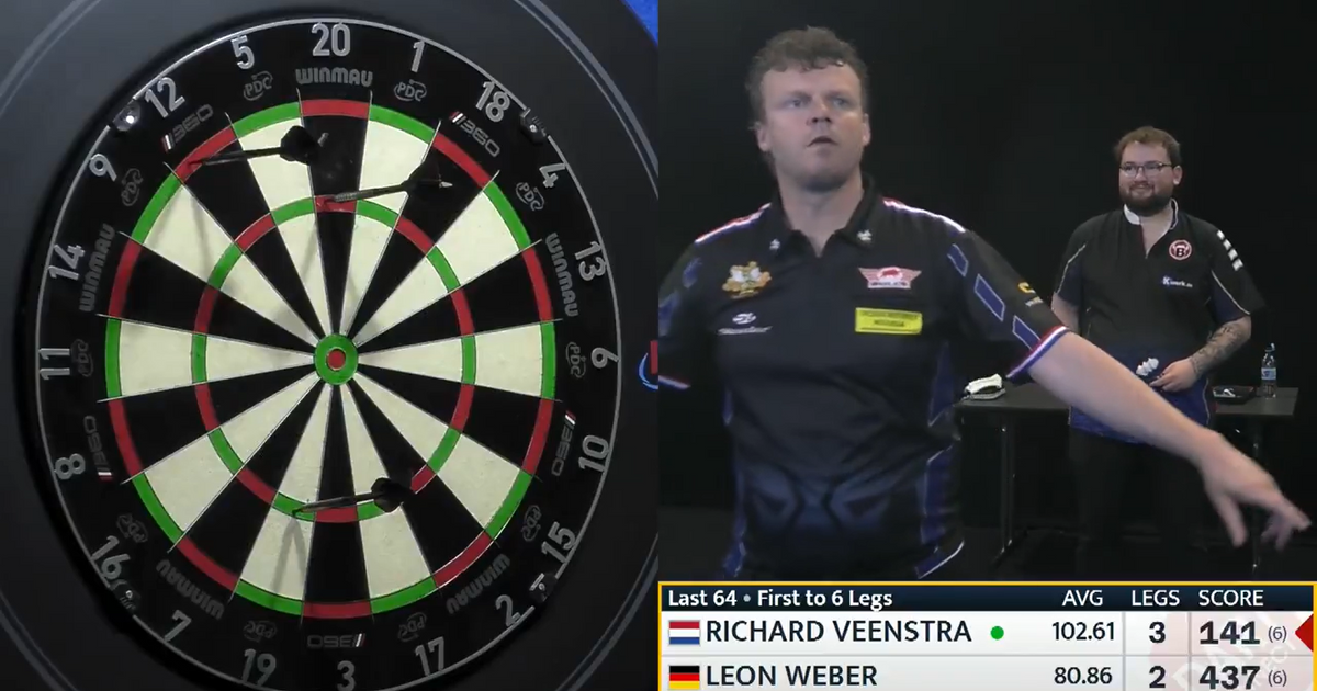 VIDEO | Richard Veenstra wirft den ersten 9-Darter seiner PDC-Karriere bei Players Championship 14