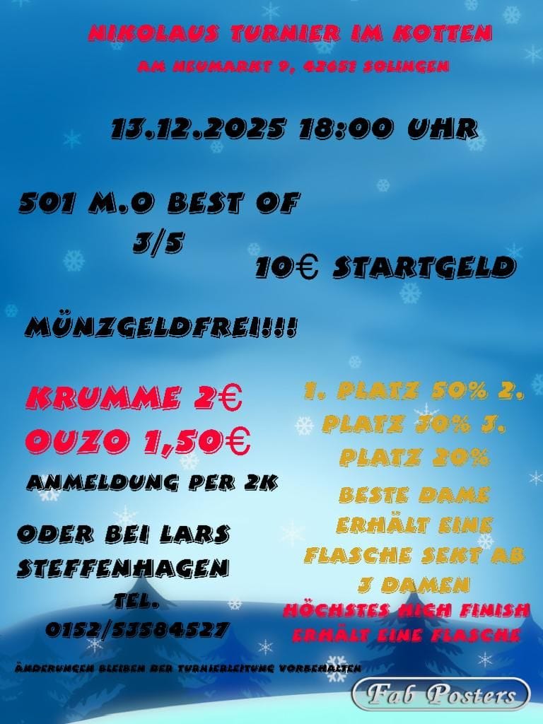 Nikolaus Turnier im Kotten