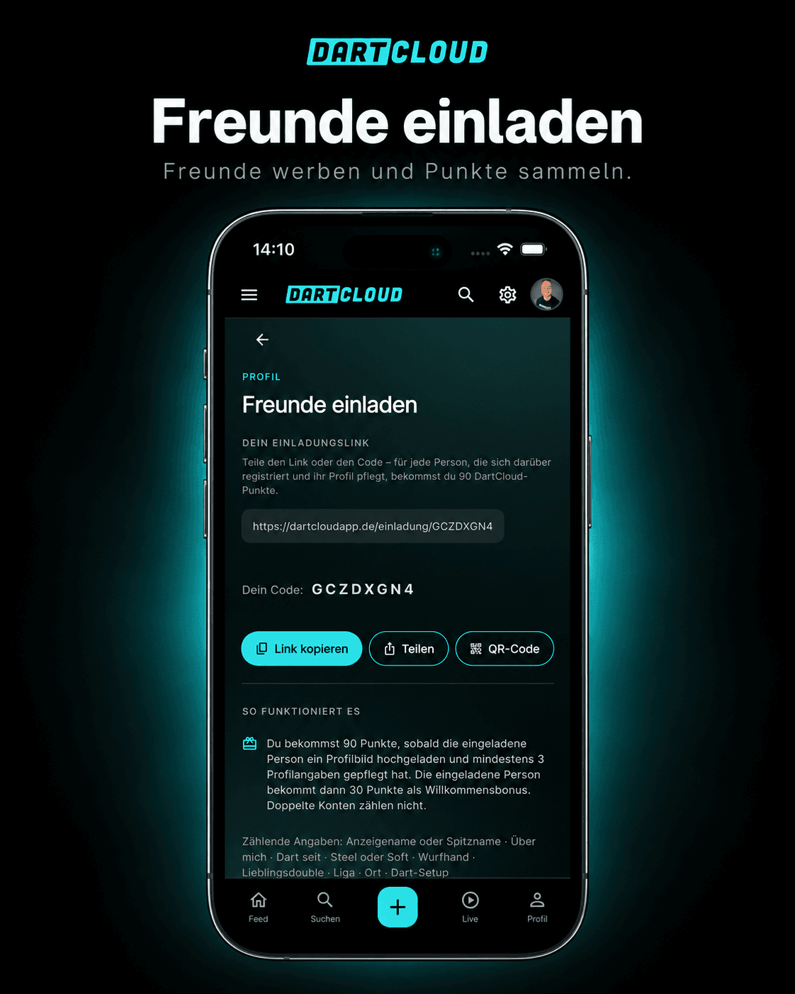 Marcel: Freunde einladen und Punkte sammeln Ihr kennt jemanden, der… (Bild 1)