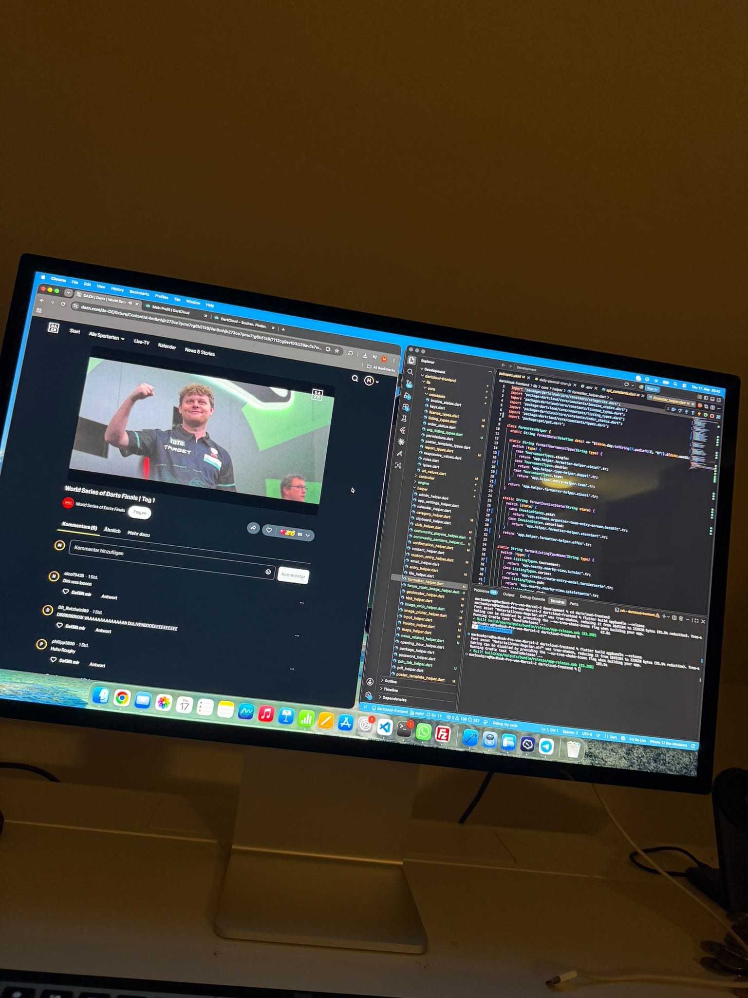 Marcel (Admin): Was gibt's besseres als Dart zu schauen und währenddessen a…