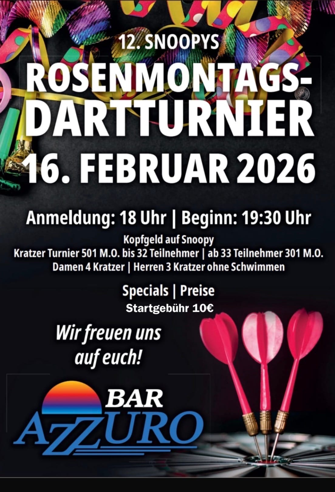 ROSENMONTAGS DARTTURNIER