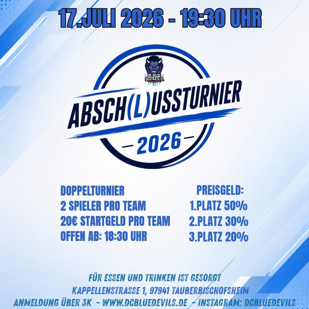 Saisonabsch(l)ussturnier DC Blue Devils e.V. Tauberbischofsheim