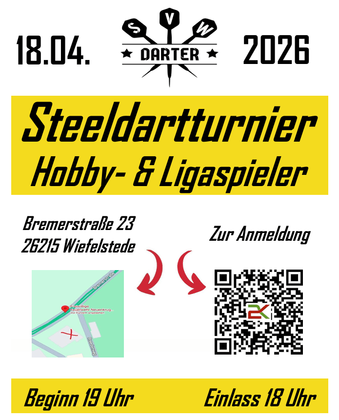Steeldartturnier SV Westerholtsfelde