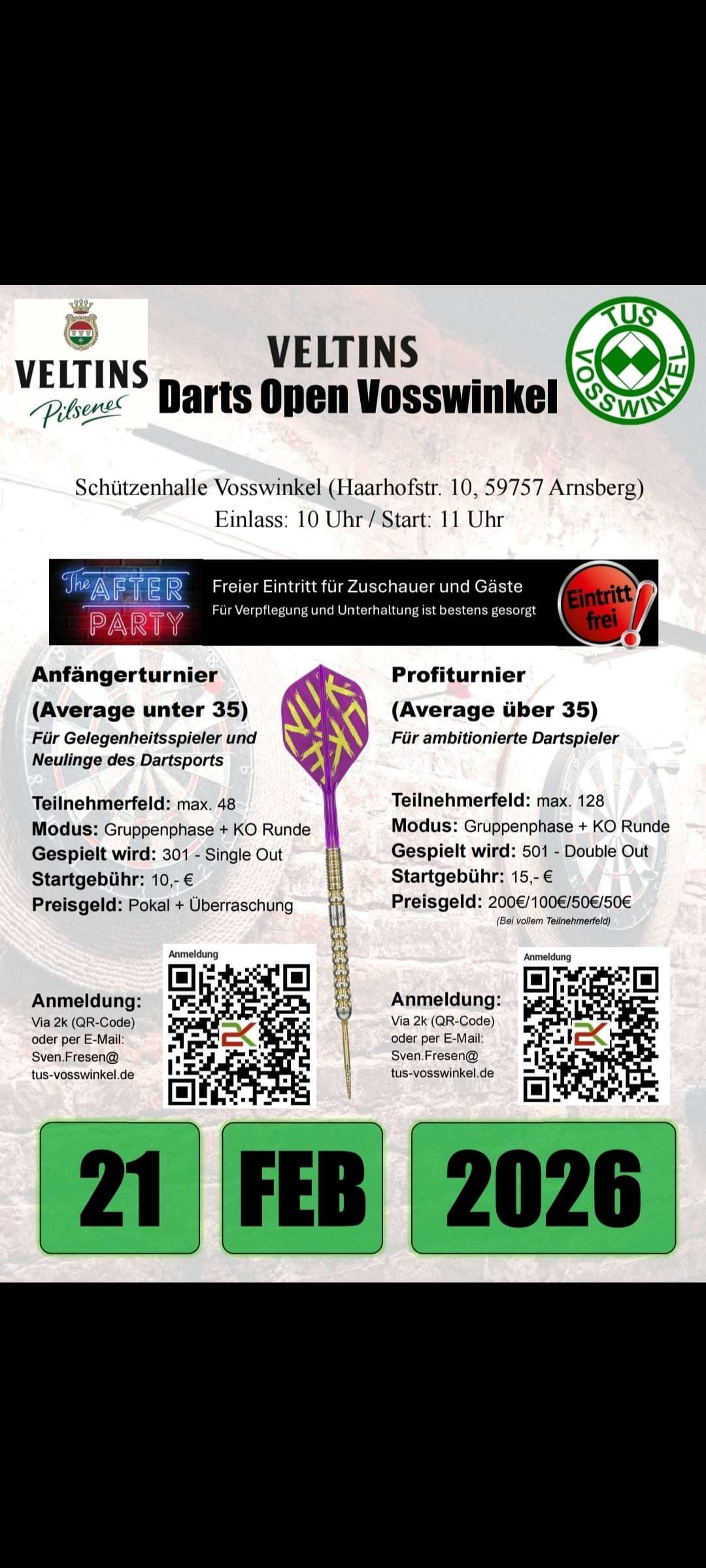 Veltins Darts Open Vosswinkel - Profiturnier