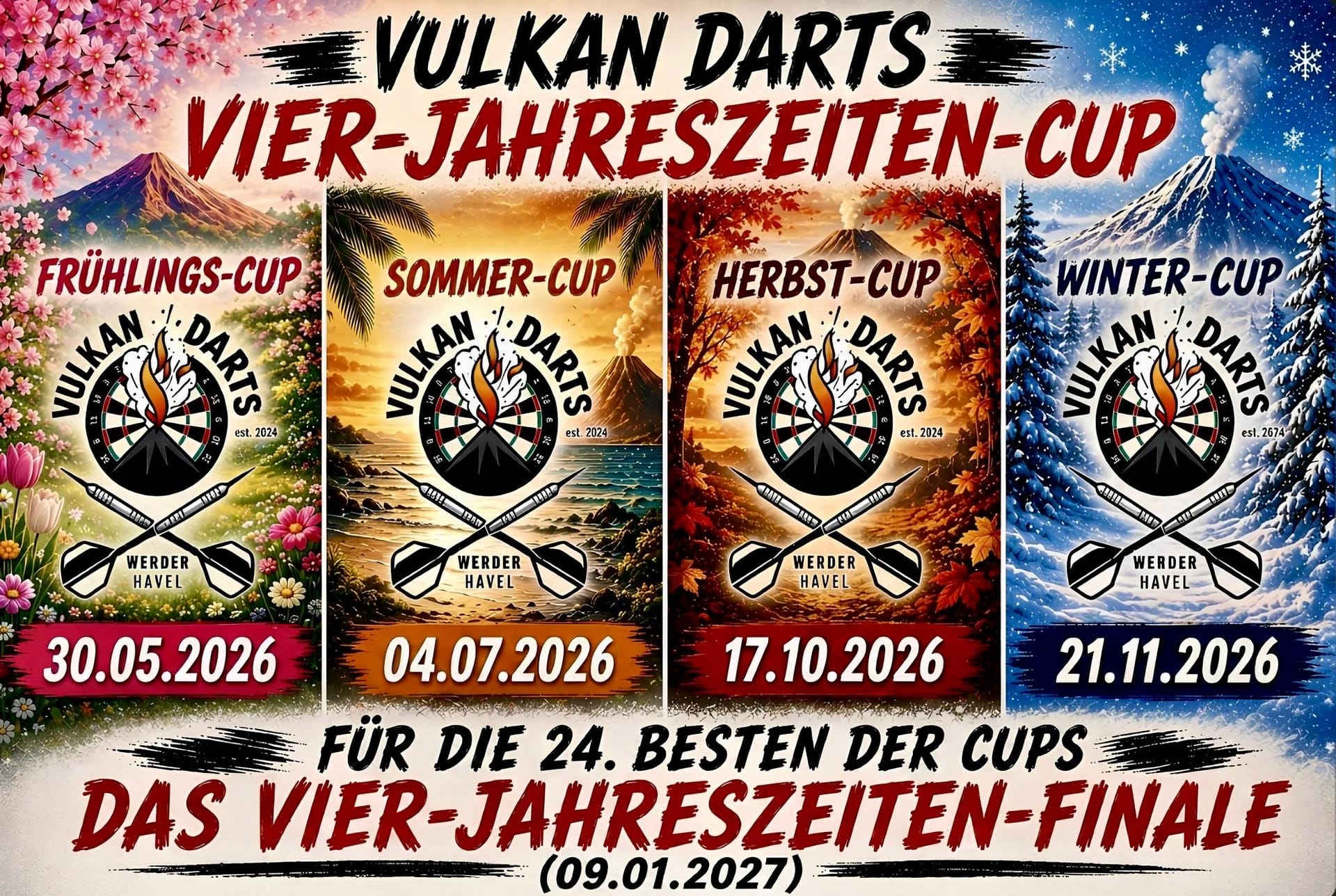 vulkan Darts vier Jahreszeiten plus Finale